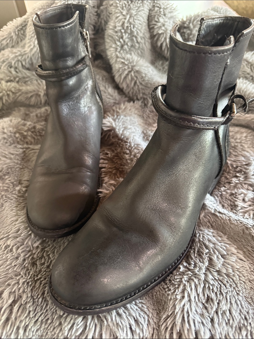 Frye black booties size 8B
